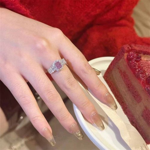 甜蜜粉～大气唯美精致戒指