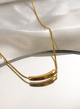 简约金属质感微笑销量项链女网红冷淡风气质小众甜美锁骨链毛衣链