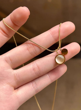 清透有质感贝母项链轻奢高级