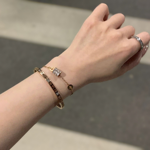 手镯手链镶钻两件套叠戴轻奢 高级不落俗套经典 被设计师偏爱 款