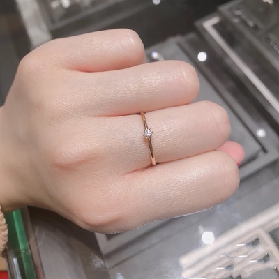 极细小心意小钻戒迷你女可戴锆石