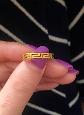 洗手不用18K包金显白女链条戒指