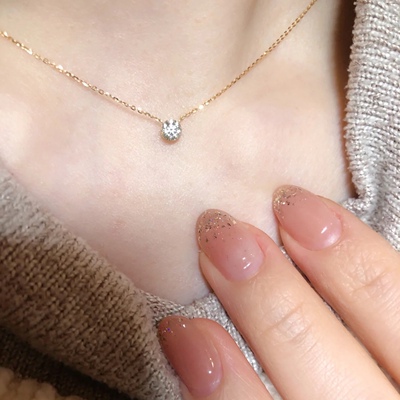 珠宝经典小钻单钻项链