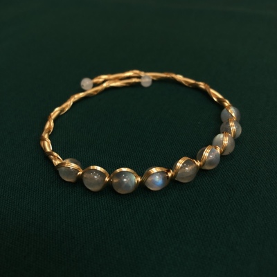 月光石天然水晶手链女ins小众