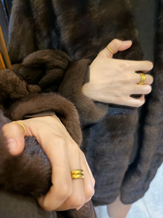 高级金溜子~冬日氛围感新年百搭经典款不掉色仿黄金大家闺秀戒指