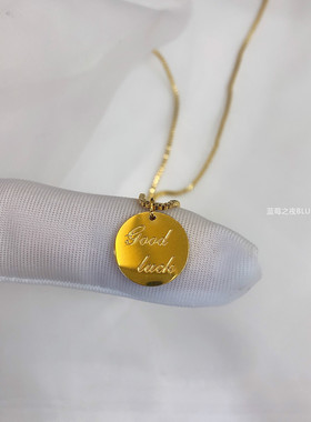 ins新款goodluck好运气毛衣链