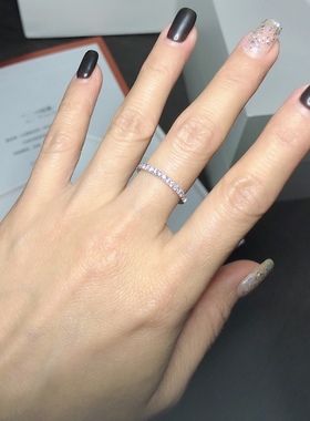 极细碎钻钻石排钻戒指