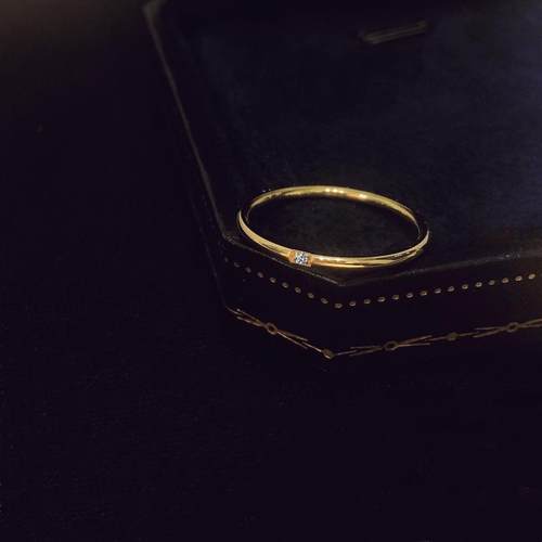 钛钢极细不掉色戒指女闪钻