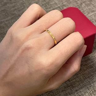 细闪的款！洗手不用摘极简ins风戒指韩国精致日常秀气时尚百指环