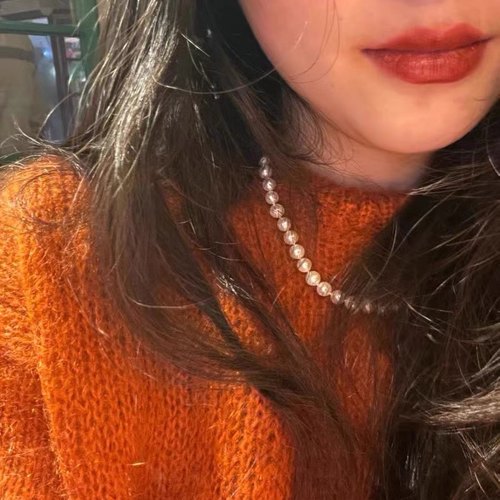 正圆强光施家珍珠项链