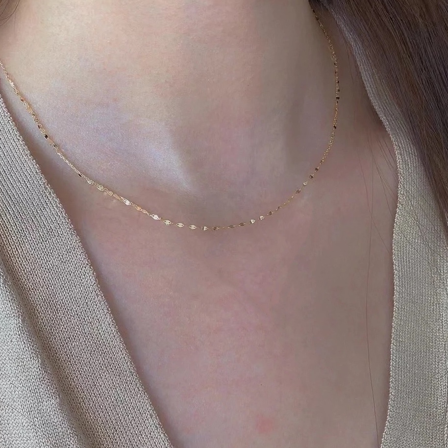 自制时髦款精致素金链