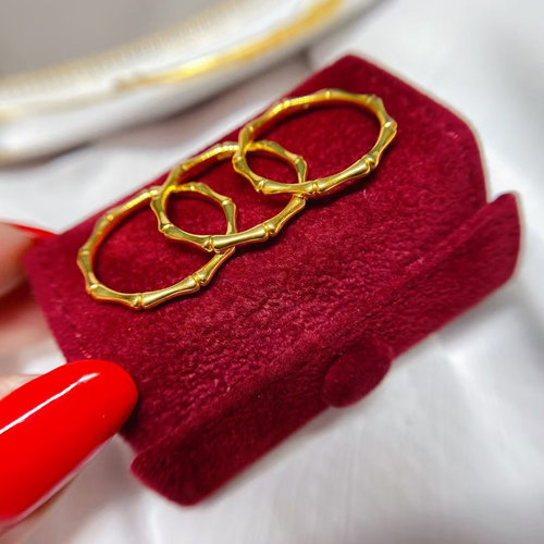 原创轻奢节节高升竹节戒指