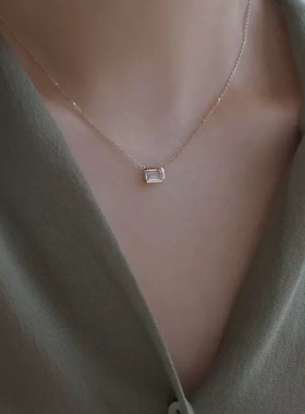 冰糖系列清凉小冰砖锁骨链气质