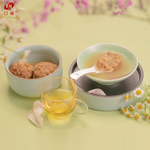 口缘 扬州特产手工狮子头肉圆肉丸 无淀粉 蟹黄虾仁马蹄原味年货