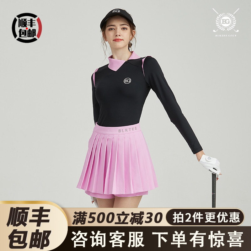 高尔夫女装服装长袖T恤女秋冬韩版修身显瘦运动上衣透气速干套装