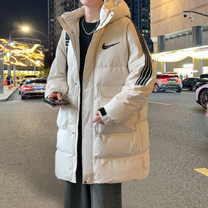 耐克顿中长款羽绒服男士加厚保暖2024冬季新款白鸭绒大衣外套男款