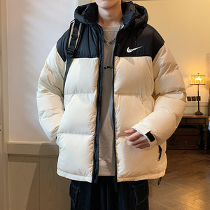 耐克顿轻薄羽绒服男士冬季新款港风青少年保暖外套白鸭绒加厚冬装
