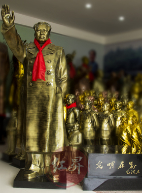 工艺大型餐厅庭院毛主席站像摆件