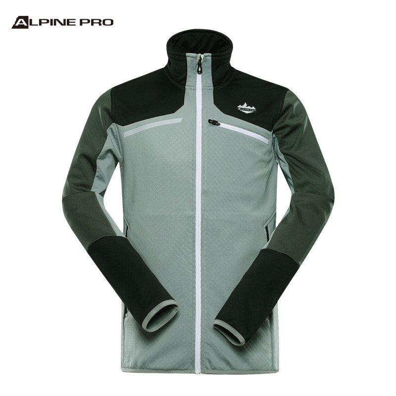 阿尔派妮轻薄透气弹力软壳衣户外保暖防寒冲锋外套加绒立领夹克