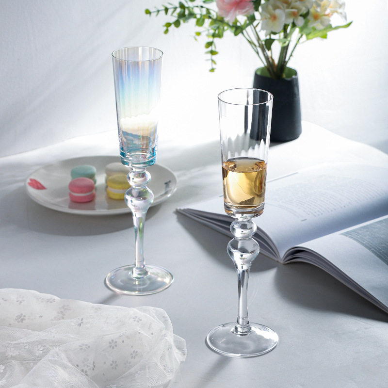 LANGNA轻奢七彩水晶起泡酒杯