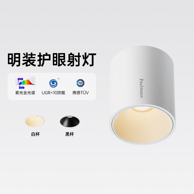 德国柏曼全光谱防眩护眼明装射灯