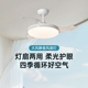 德国柏曼隐形电风扇灯卧室吸顶灯客厅餐厅一体全光谱led护眼灯具