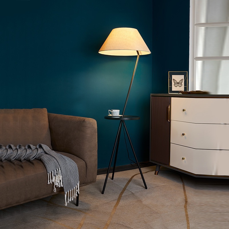 德国柏曼客厅落地灯极简 设计感卧室置物床头led灯具