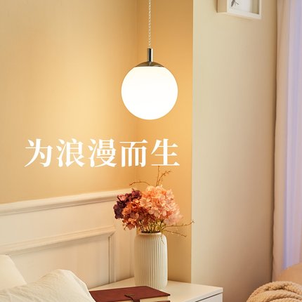 德国柏曼单头餐厅小吊灯现代简约主卧室床头灯饭厅高级感吊线灯具