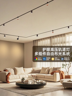 德国伯曼表面安装高压轨道灯客厅滑动泛光灯背景墙射灯Led防眩光