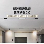 德国柏曼全光谱护眼磁吸轨道射灯明装 超薄客厅不吊顶智能无主灯具