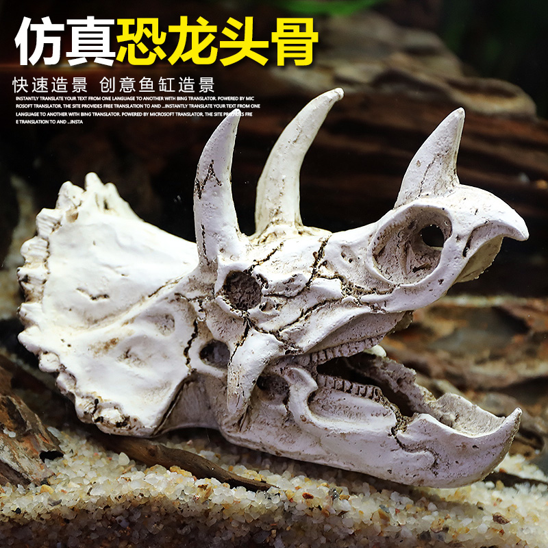 恐龙头骨躲避屋树脂仿真爬虫
