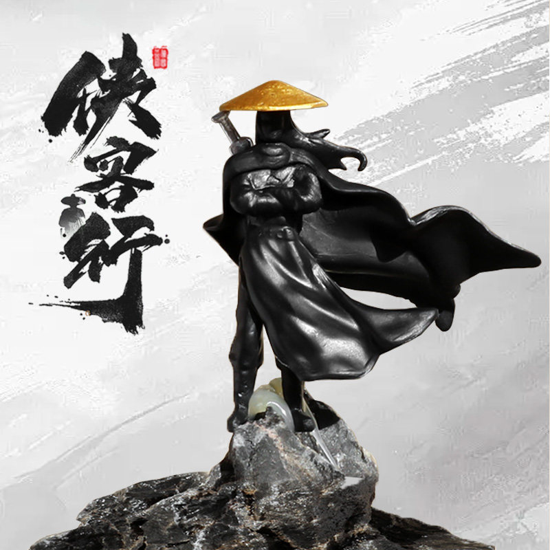 江湖故人古风侠客小摆件假山水陆缸微景观盆景造景树脂微缩小人物