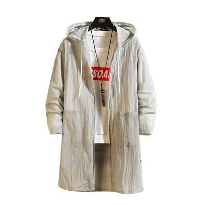 秋季防晒衣男装长袖韩版中长款