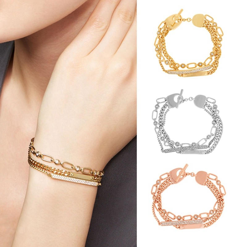 High quality HENRI BENDEL Manhattan Chaopai Gold-plated Versatile Strip Diamond multi-storey three layers Bracelet Braceletin the Accessories/Fashion Jewelry, Bracelets  category - from Buy2taobao.com to provide professional Taobao agent buy service