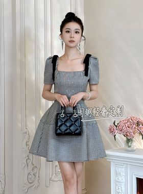 【周粥定制】国内设计师品牌 显瘦收腰法式轻奢连衣裙61228