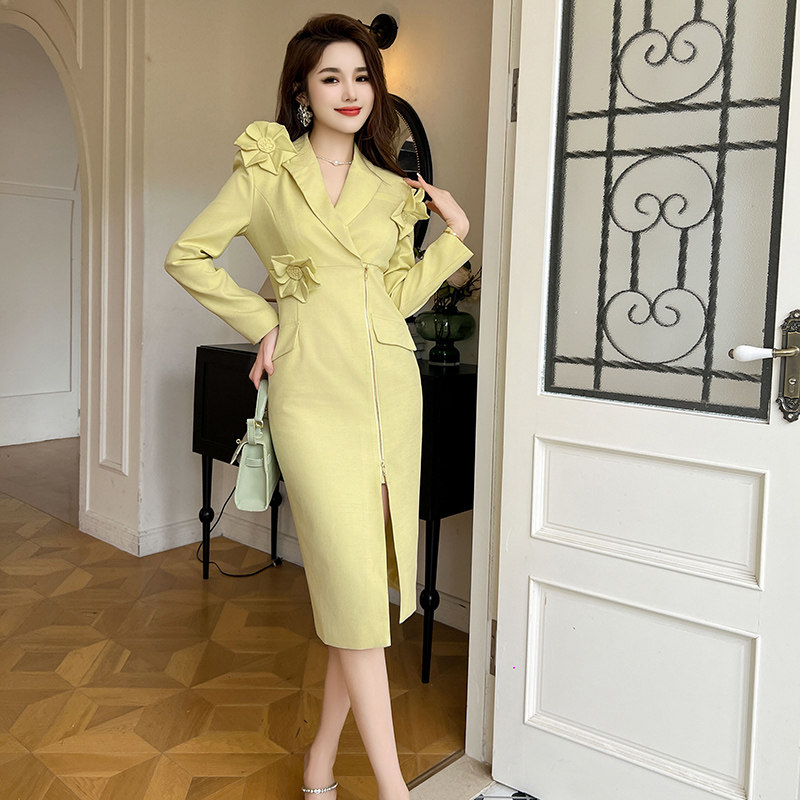 小众高端轻奢西装裙子女2024年新款连衣裙法式高级感晚礼服春秋季