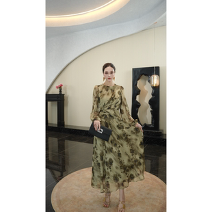 印花收腰碎花连衣裙JS71612 法式 慵懒风宽松显瘦度假裙夏季 新款