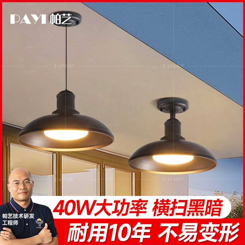 户外吸顶灯防水庭院阳台灯别墅屋簷花园灯防水温室凉亭露台吊灯