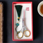 大吉不锈钢茶叶剪刀撬茶饼剪茶袋白茶小剪刀茶道茶艺复古茶具配件