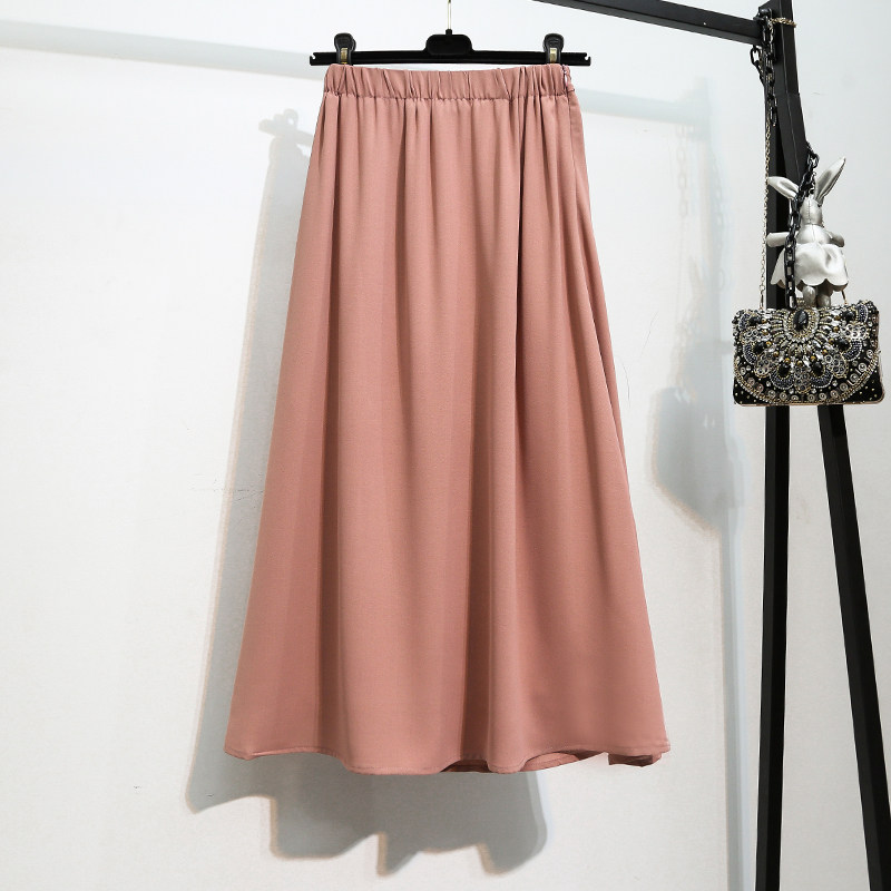 a字裙半身裙女夏季高腰中长款韩版2020新款中裙显瘦包臀裙雪纺裙