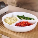三分格陶瓷碗餐盘全瓷蒸碗炖锅烤箱微波炉蒸盘葱姜蒜果盘蘸料碟子