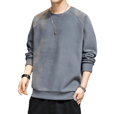 圆领卫衣男士秋冬款潮牌套头上衣