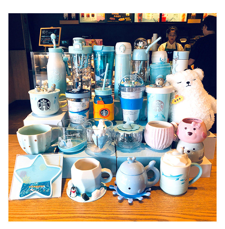 Starbucks cup 2019 summer Sea World whale Sea lions Polar bear Mug glass Coasterin the Snacks/Nuts/Specialty , Biscuit/Popped , Cake/Birth Cake category - from Buy2taobao.com to provide professional Taobao agent buy service