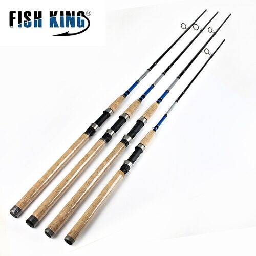 FISHKING软木直柄杆碳素路亚竿2.1 2.4 2.7米钓鱼竿鲈鱼翘嘴跨境