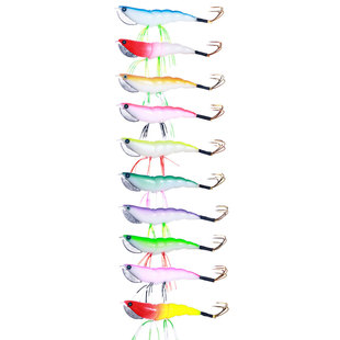 木虾配重铅 带响珠17g鱿鱼钩爆炸钩双色夜光虾远投缓沉假饵批发