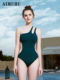 AIMUHU新款 高级感三角连体泳衣女单肩性感连体显瘦遮肚防晒 爆款