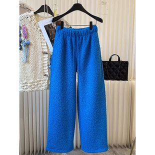 圈圈呢胖mm大码300斤阔腿裤女冬季高腰显瘦松紧腰宽松休闲裤子潮2