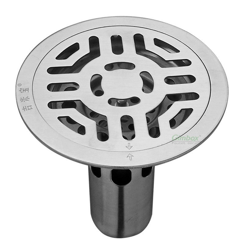 不锈钢拉丝圆形水封卫生间浴室单用防臭地漏过滤网内芯圆型普通