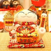 摇手招财猫摆件开业大号店铺收银台前台家居客厅装 饰乔迁新居礼物