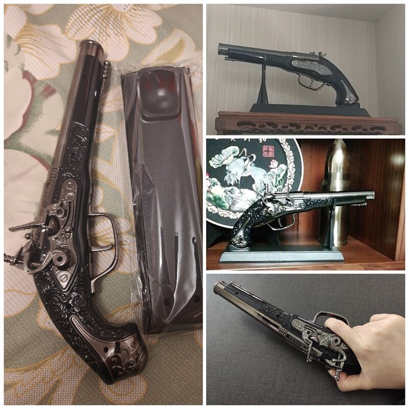 拍照高级感摆件轻奢复古火铳工艺品燧发枪品小众桌面模型火枪道具